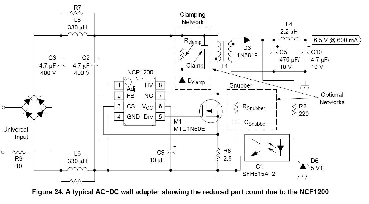 Ncp1200 схема блока питания