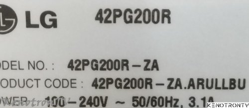 Подробнее о "LG-42PG200R-ZA,EAX40218402.(0),PDP42G10001"