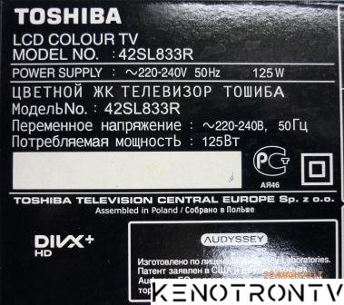 Подробнее о "Toshiba 42SL833R, Main Board: PE0982(V28A001292A1)"