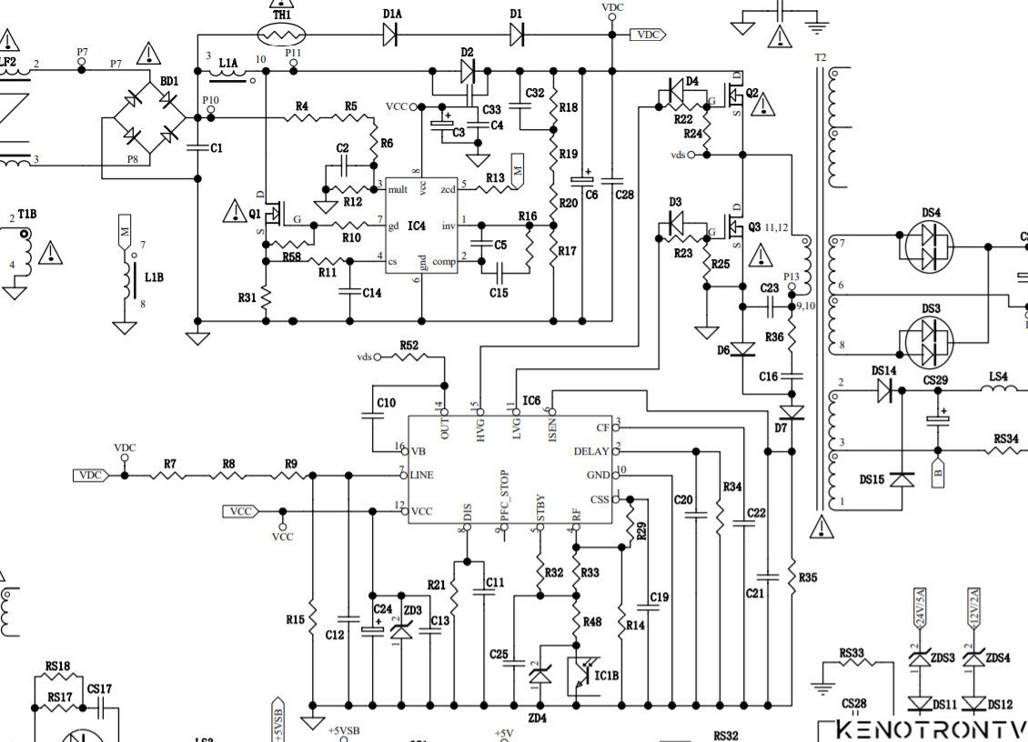 Схема блока питания телевизора erisson