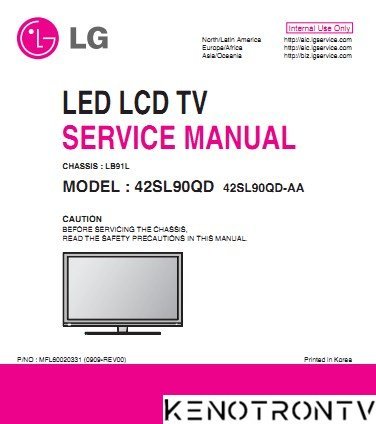 Подробнее о "LG 42SL90QD CHASSIS : LB91L"
