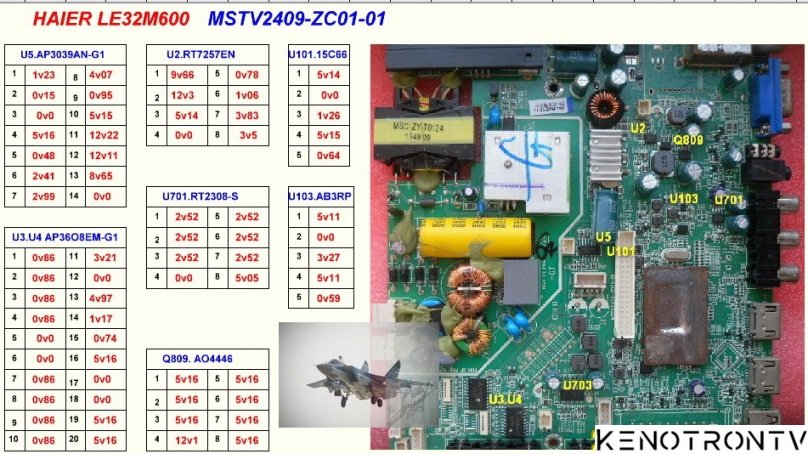 Haier le32b8000t схема платы клавиатуры управления Схемы телевизоров haier