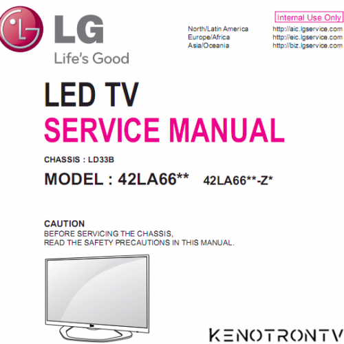 Подробнее о "LG SERVICE MANUAL 42LA66**-Z*"