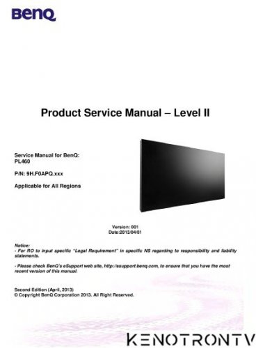 More information about "BenQ PL460 PDP TV SM"