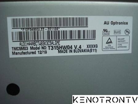 More information about "TOSHIBA 32LV933RB T315HW04 V4"