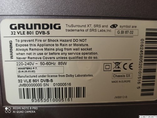 Подробнее о "GRUNDIG 32 VLE 801 DVB-S (шасси: SX) Прошивка по USB"