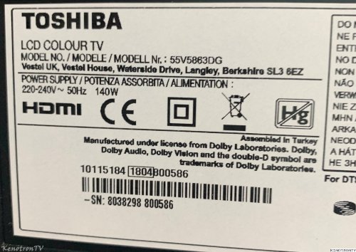 Подробнее о "Toshiba 55V5863DG, 17MB130S, VES550QNYL-2D-N01, 25L1606E, MT29F4G08ABAEA"