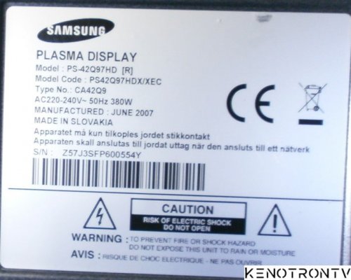 Подробнее о "Samsung PS-42Q97HD"