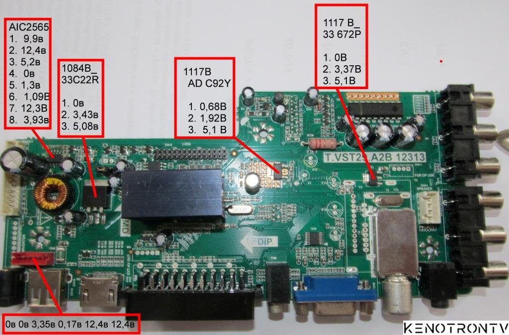 Akai Lea 19v07p Main Board T Vst29 A2b 12313 Akai Kenotrontv