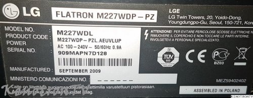 More information about "LG M227WDP-PZ, EAX61341505 (0)"
