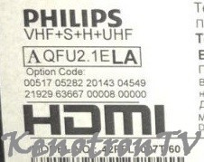 Подробнее о "Philips 42PFL6007T/60, QFU2.1E LA, MT29F8G08ABABA NAND Flash"