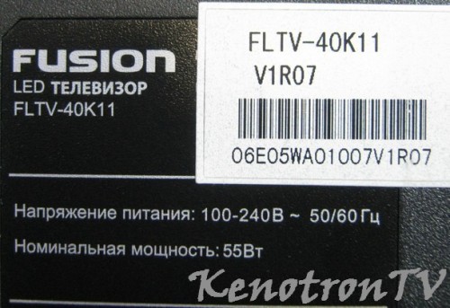 Подробнее о "FUSION FLTV-40K11, MTB3-164HP027-000331 ver V1R07"