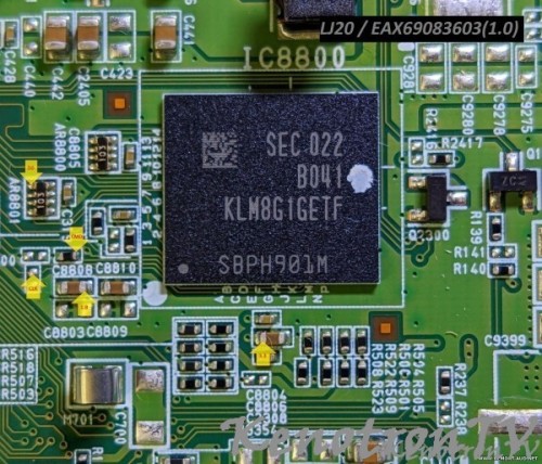 Подробнее о "LG 65UN73506LB . Damp eMMC + EEPROM."