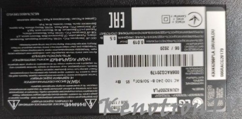 Подробнее о "LG 43UK6200PLA, KLM4G1FETE B041, EAX67872805(1.1), KLM4G1FETE B041"