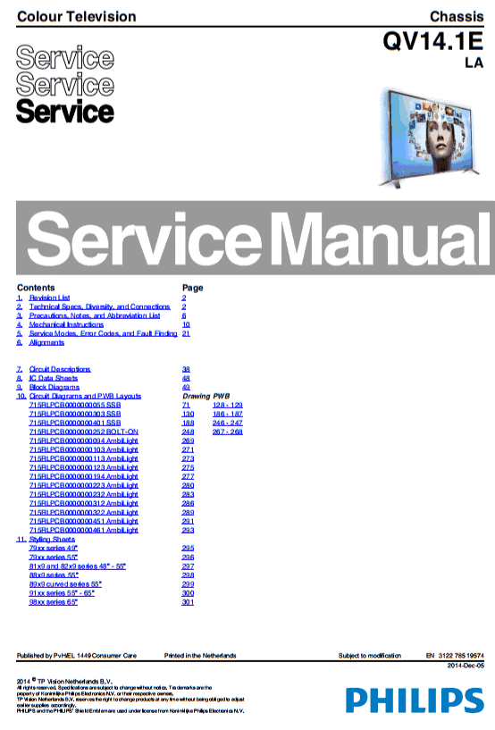 Подробнее о "Philips 48PFS8209/60, QV14.1E LA, EMMC"