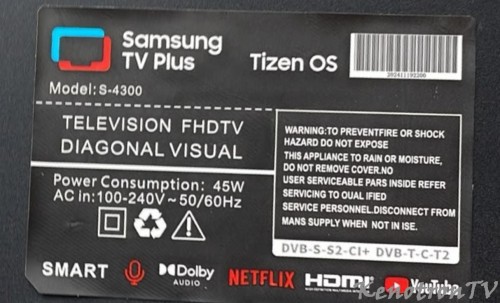 Подробнее о "комплект дампов Samsung TV Plus S-4300  TPD.SK332.PB801(T)"